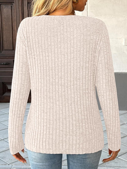 AUTOMET Womens Long Sleeve Shirt Fall Fashion 2025 V Neck Sweater Tunic Tops Dressy Casual Work Blouse Trendy Winter Clothing
