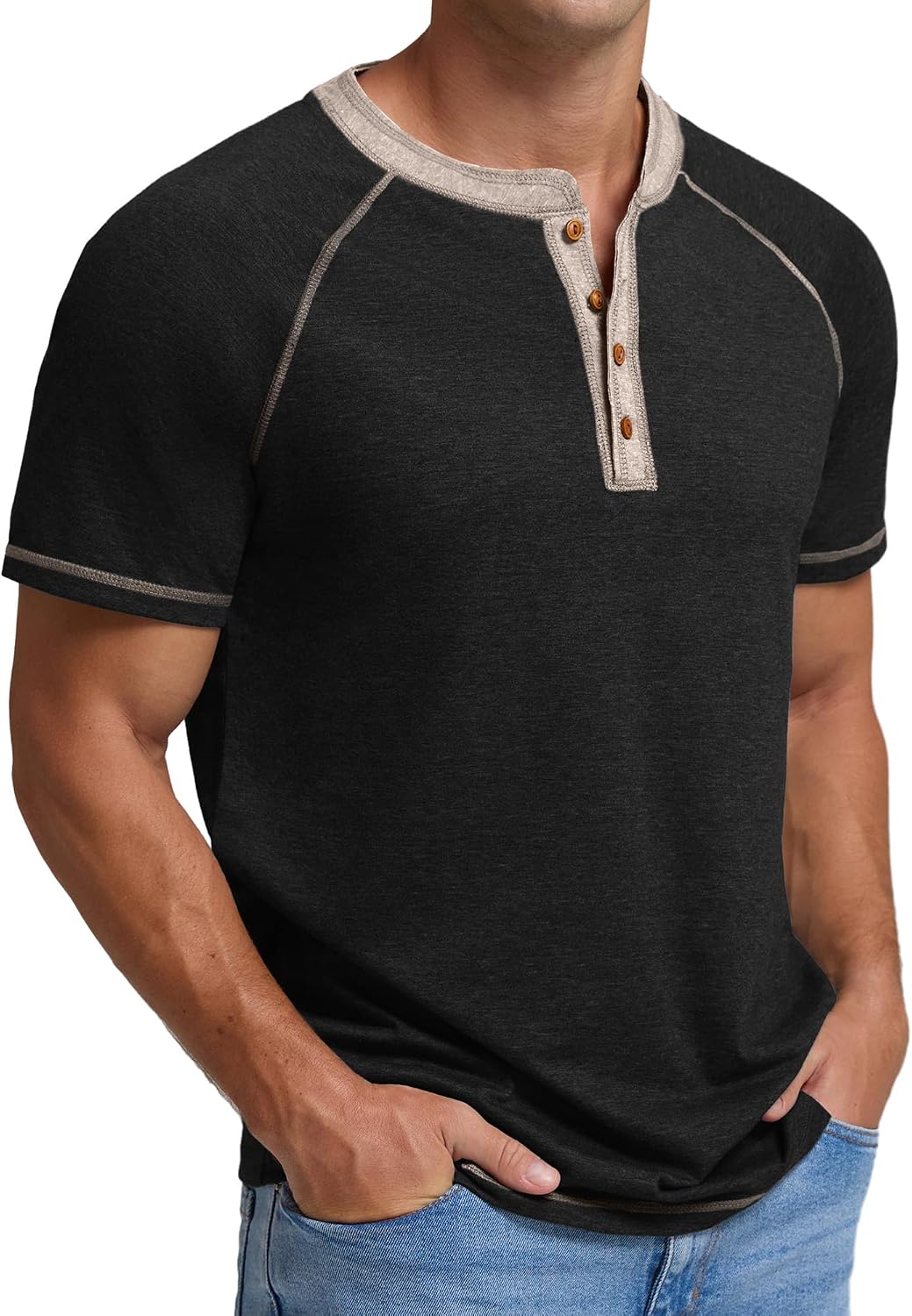 Sailwind Mens Henley Long/Short Sleeve T-Shirt Cotton Casual Shirt