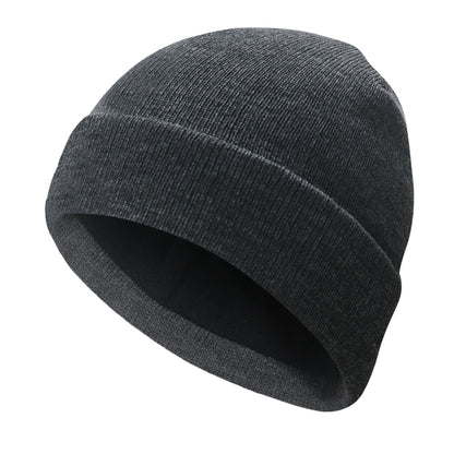 PFFY Beanie for Men Women Unisex Knit Cuffed Plain Winter Thick Lined Beanies Hats