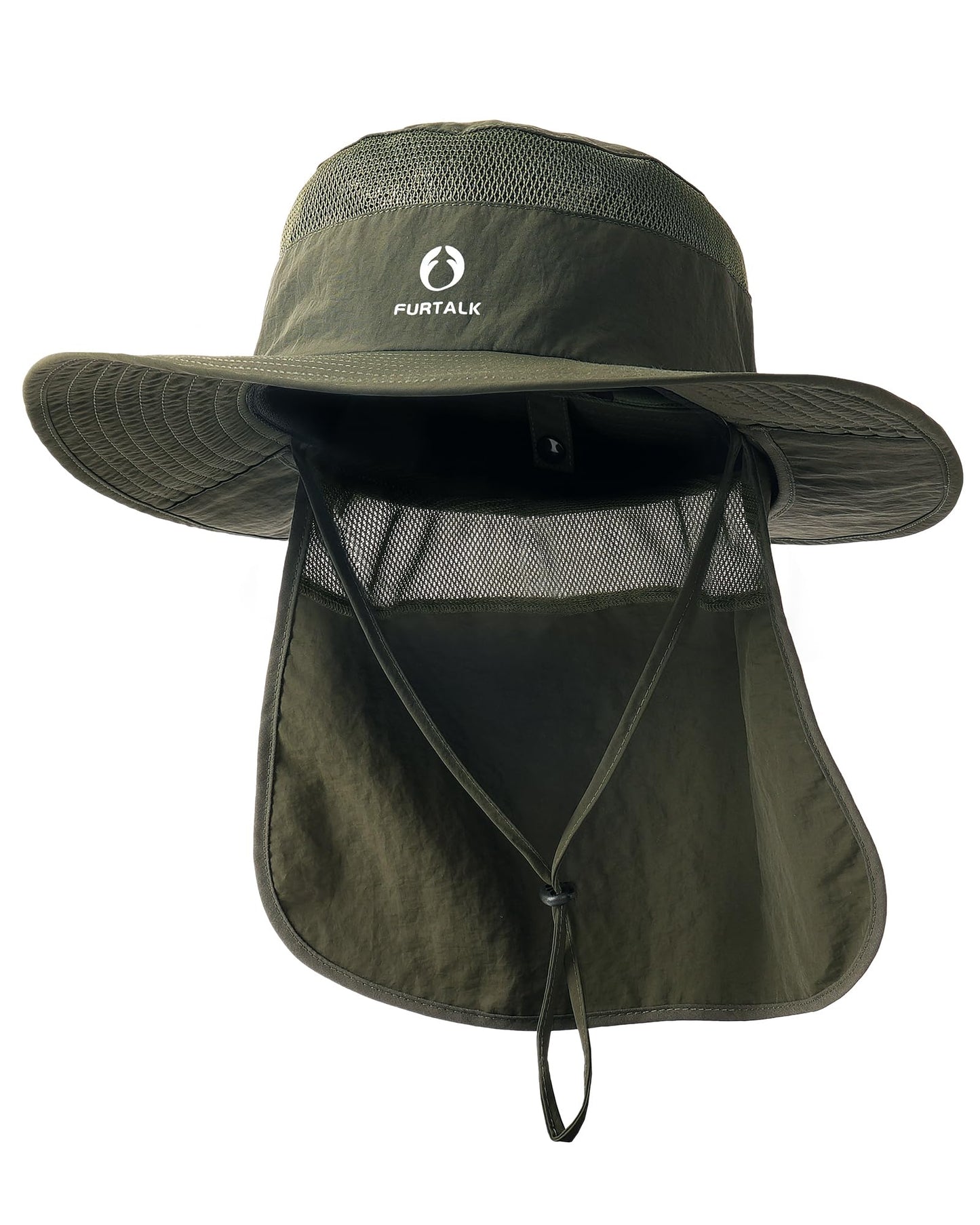 FURTALK Sun Hats for Men Women Fishing Hat with Neck Flap UPF 80+ Breathable Wide Brim Hiking Safari Summer Bucket Hats