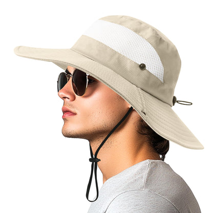 PFFY Sun Beach Hats for Women Men UV Protection Wide Brim Foldable Fishing Sun Bucket Hat Outdoor Essentials