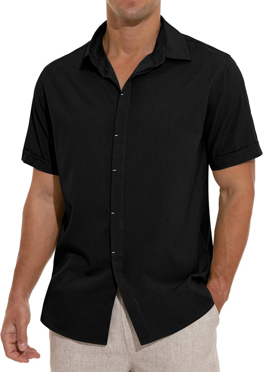 Sailwind Men's Shirts Short Sleeve Casual Shirts Button Down Beach Summer Shirt