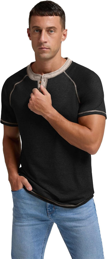 Sailwind Mens Henley Long/Short Sleeve T-Shirt Cotton Casual Shirt