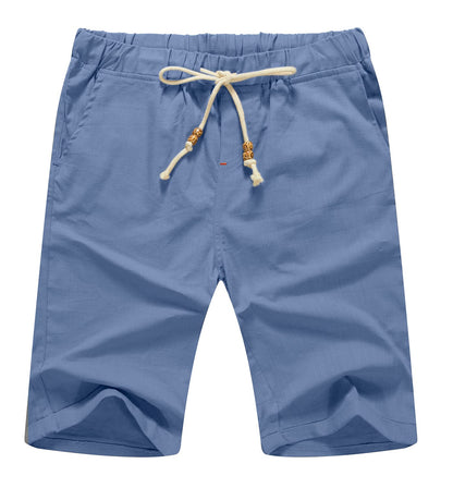 Sailwind Men’s Linen Shorts Casual Drawstring Summer Beach Shorts