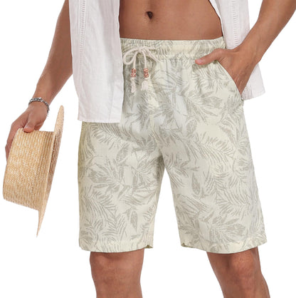 Sailwind Men’s Linen Shorts Casual Drawstring Summer Beach Shorts
