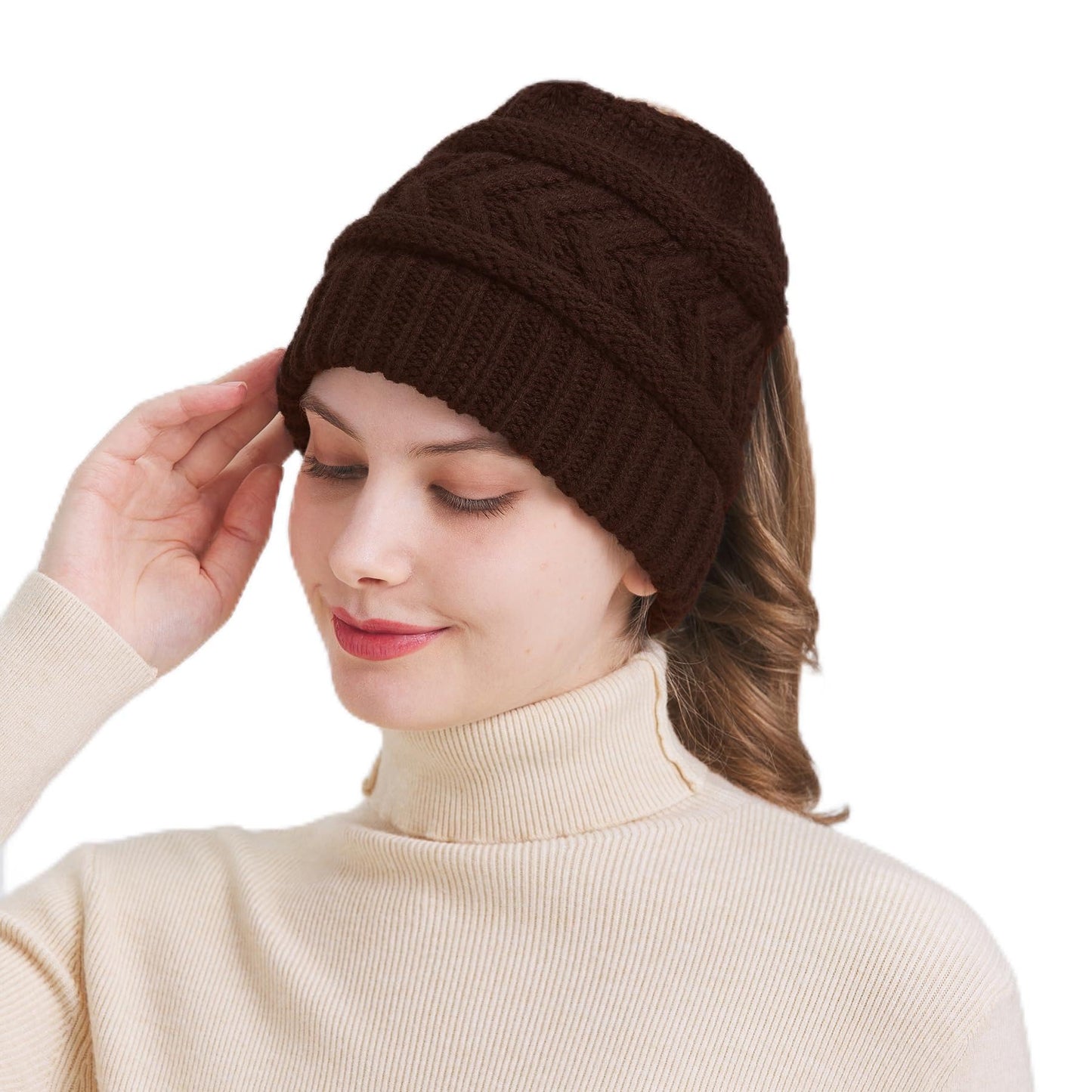 PFFY Beanie Hat for Women Winter Warm Knit Beanies Hats Skull Cap