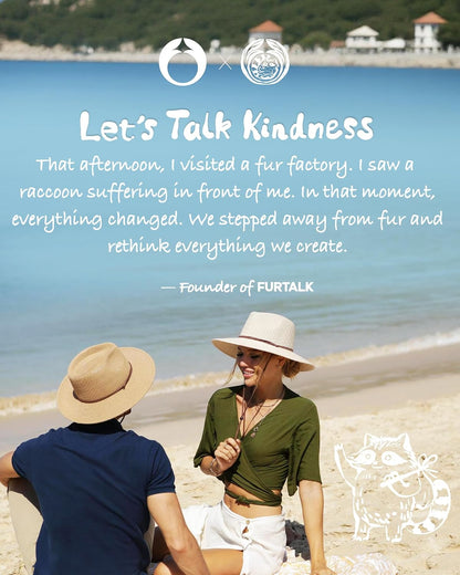 FURTALK Sun Hat Panama Fedora Straw Beach Hat with Wind Lanyard UPF | Packable for Travel, Hidden Hook and Loop Fit, Breathable Sweatband, Ideal for Summer Pool, Hiking & Gardening