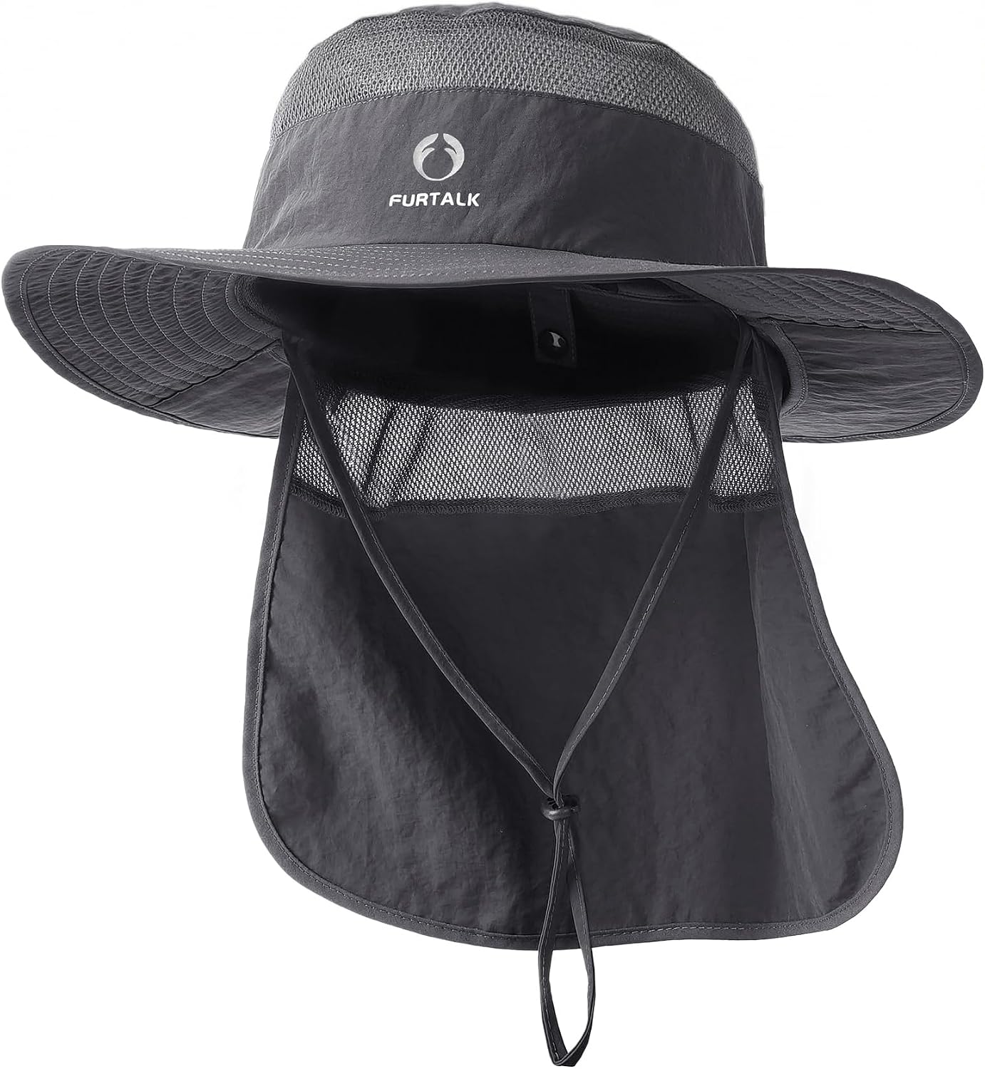 FURTALK Sun Hats for Men Women Fishing Hat with Neck Flap UPF 80+ Breathable Wide Brim Hiking Safari Summer Bucket Hats