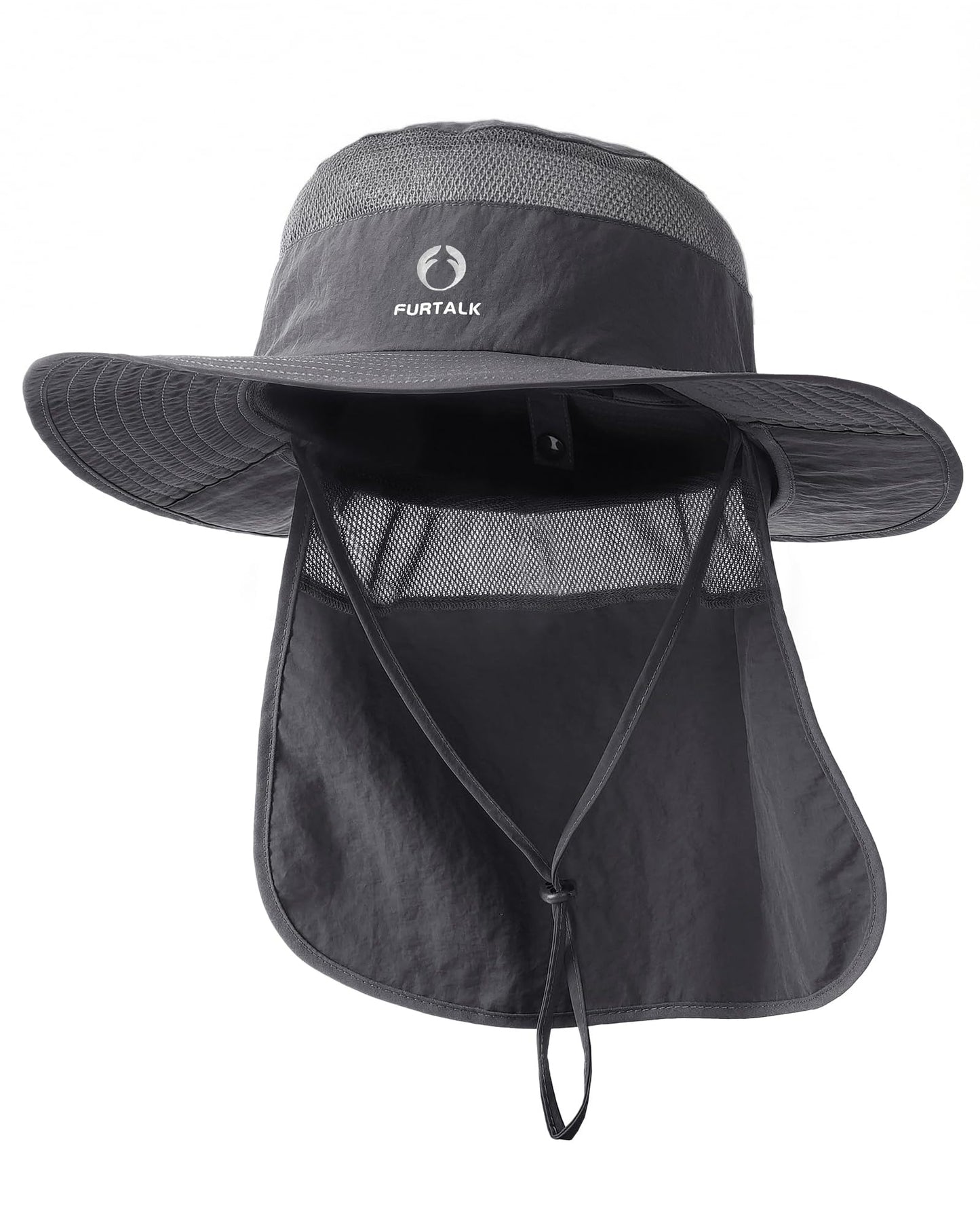 FURTALK Sun Hats for Men Women Fishing Hat with Neck Flap UPF 80+ Breathable Wide Brim Hiking Safari Summer Bucket Hats