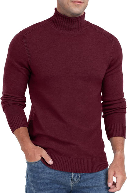 Sailwind Mens Knitted Pullover Sweater Casual Mock Turtleneck Raglan Sweater