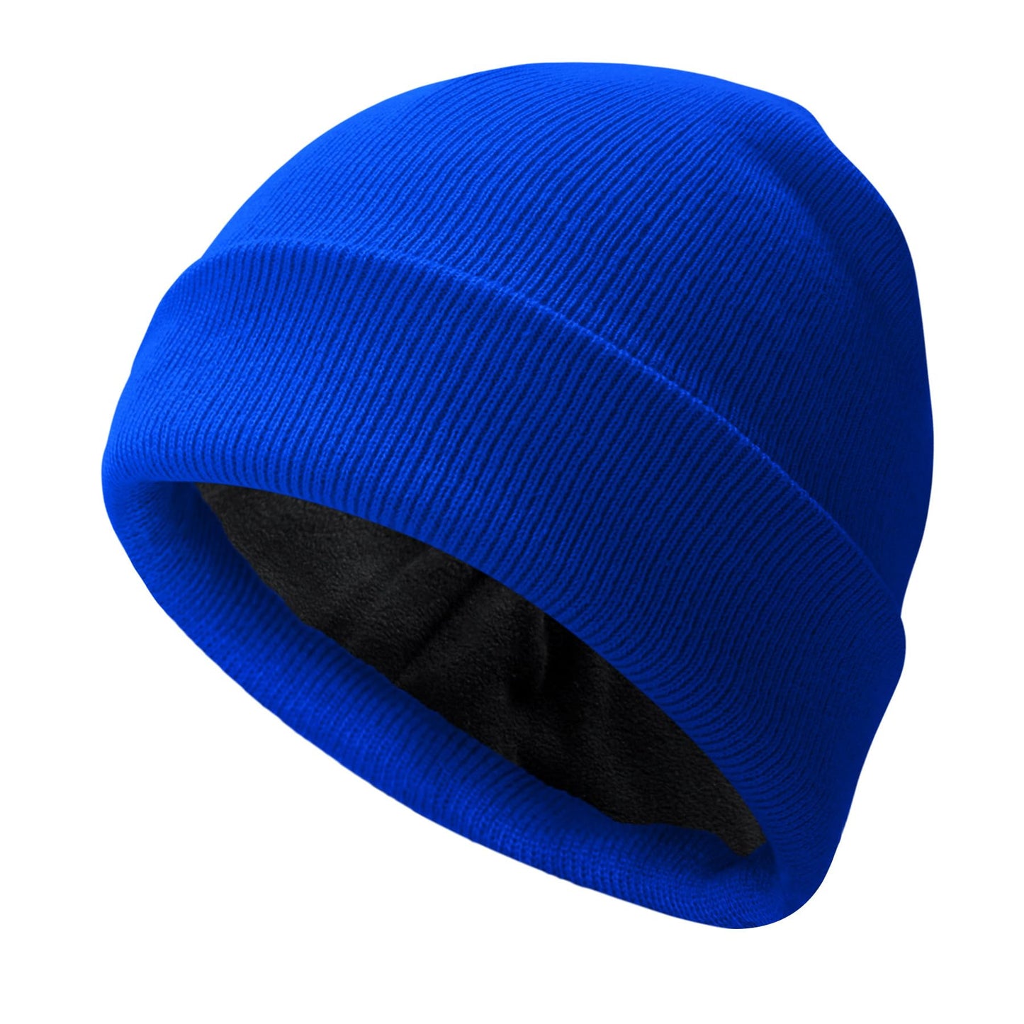 PFFY Beanie for Men Women Unisex Knit Cuffed Plain Winter Thick Lined Beanies Hats