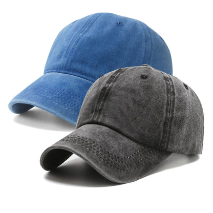 PFFY 2 Packs Vintage Washed Distressed Baseball Cap Golf Dad Hat for Men Women