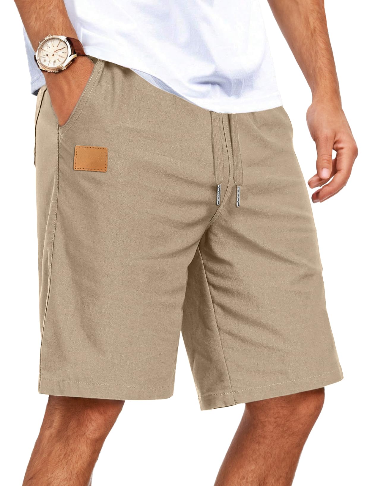 Sailwind Mens Casual Shorts Drawstring Summer Beach Elastic Waist Golf Shorts