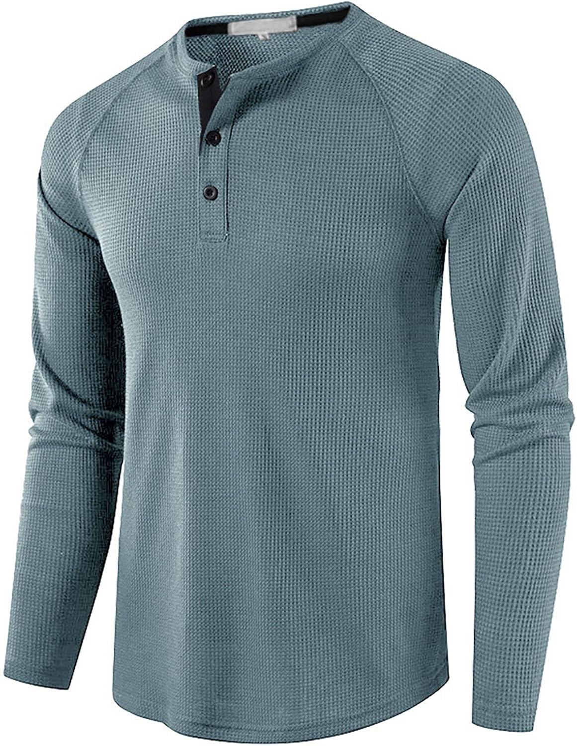 sandbank Men's Henley Casual T-Shirts Fashion Long Sleeve Shirt Lightweight Button T-Shirts