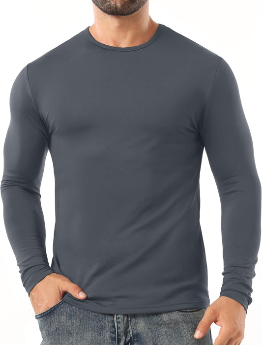Sailwindt Mens Rash Guard Base Layer Crew Shirts Long Sleeve Thermal Underwear