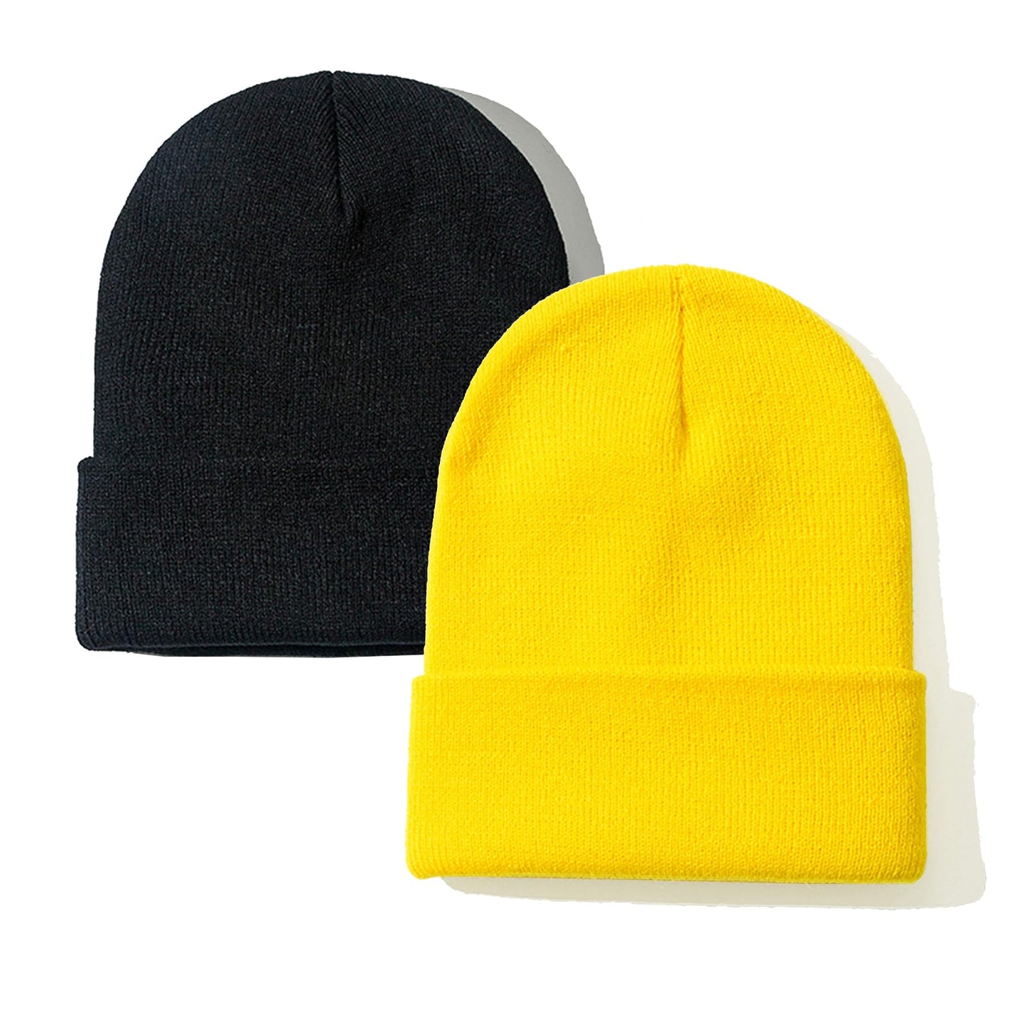 PFFY Beanie for Men Women Unisex Knit Cuffed Plain Winter Beanies Hats Skull Cap