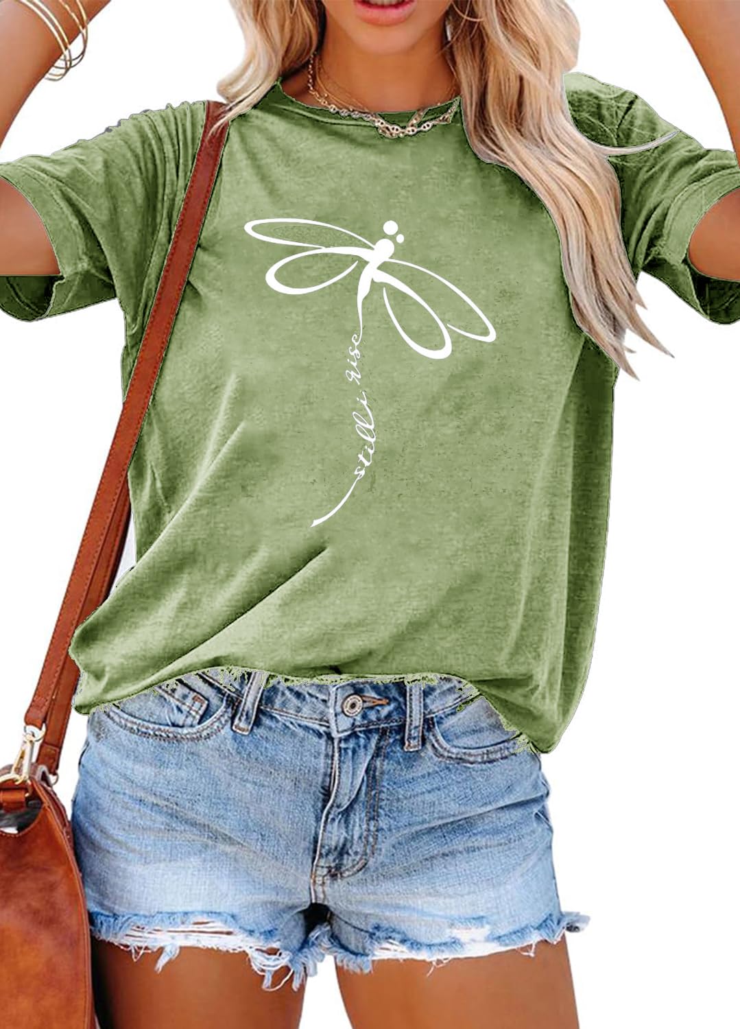 YEXIPO Womens Graphic Tees Short Sleeve Summer Tops Funny Letter Print Crew Neck Casual Loose Cute T Shirts