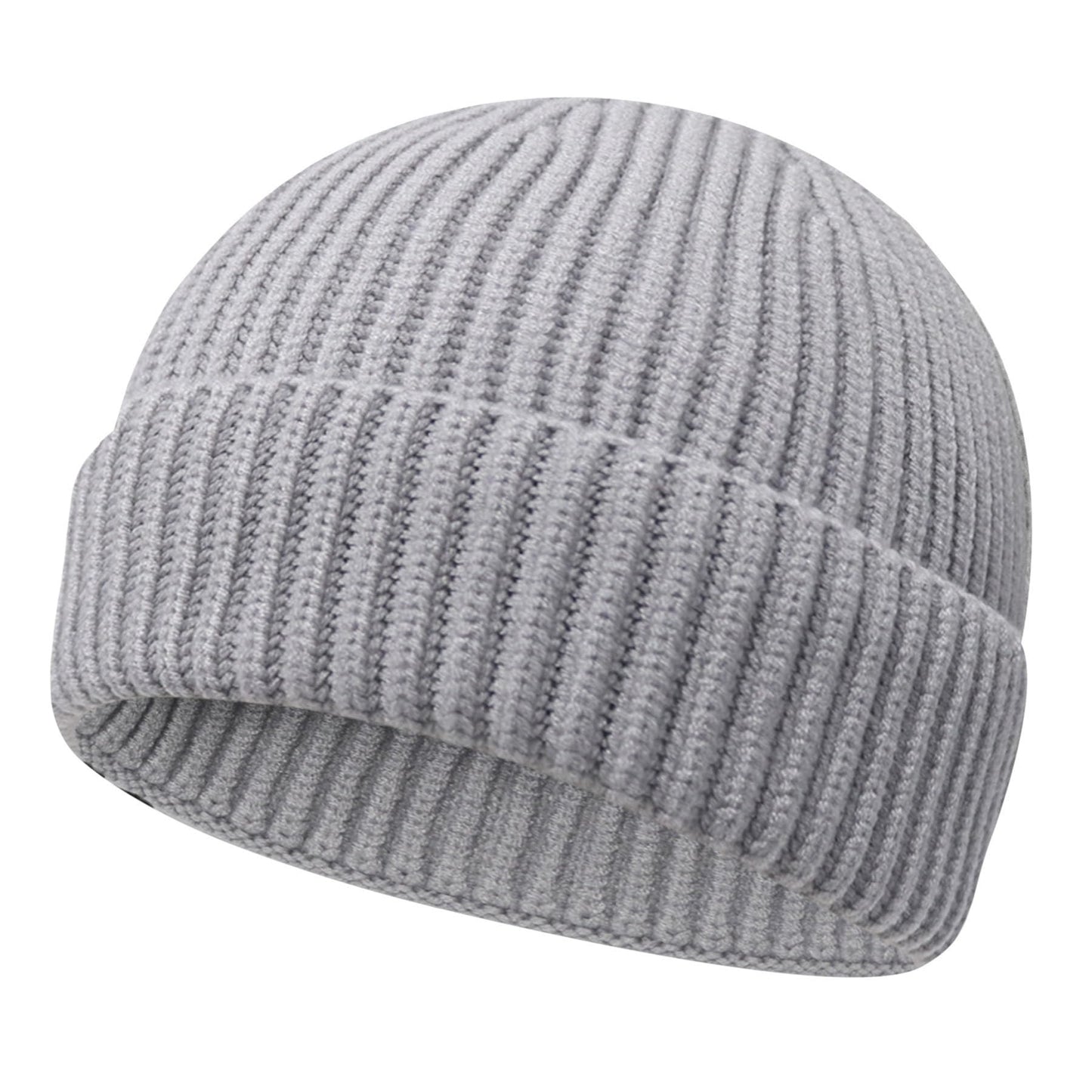 PFFY Trawler Short Fisherman Beanie Roll-up Edge Knit Cuff Beanies Winter Hats for Men Women