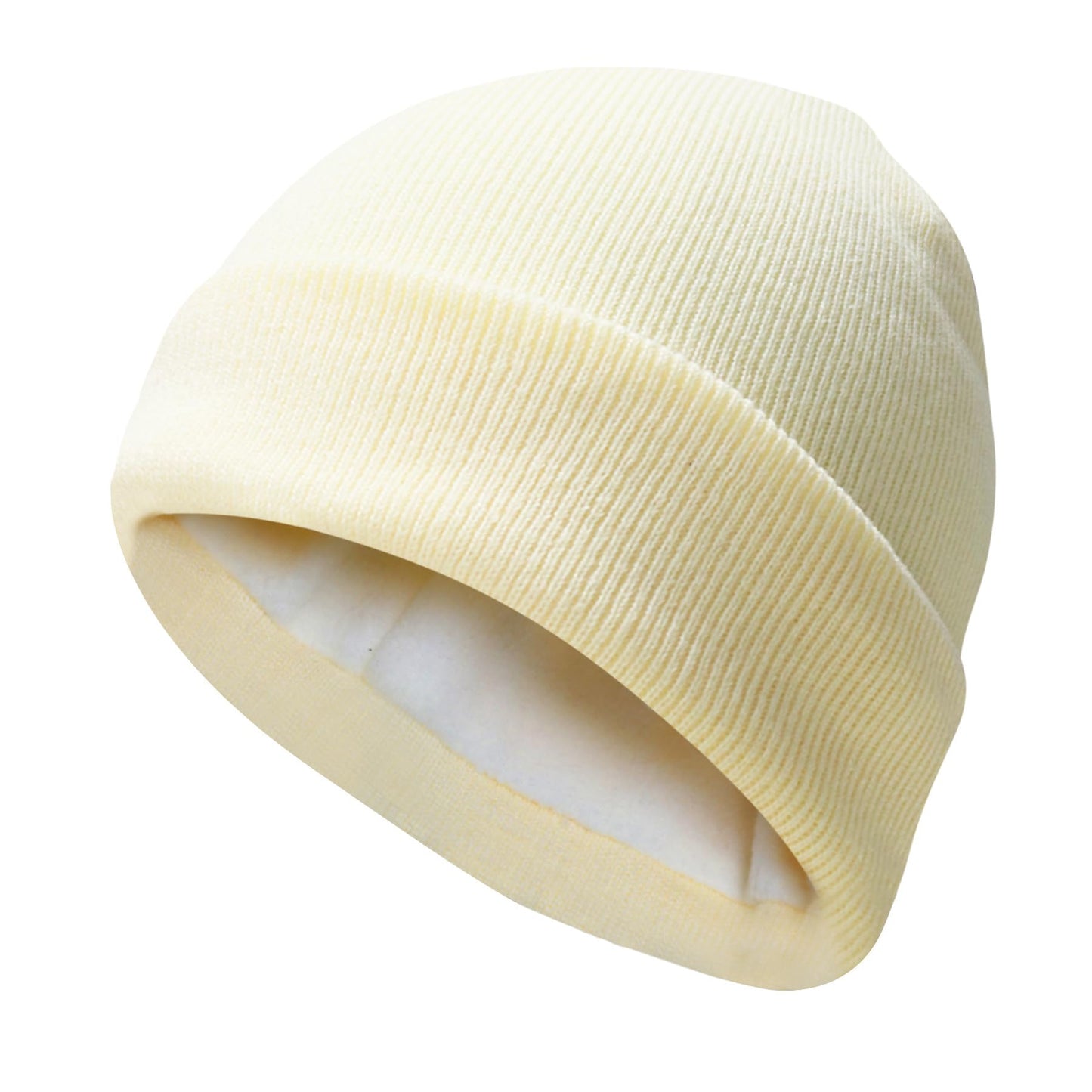 PFFY Beanie for Men Women Unisex Knit Cuffed Plain Winter Thick Lined Beanies Hats