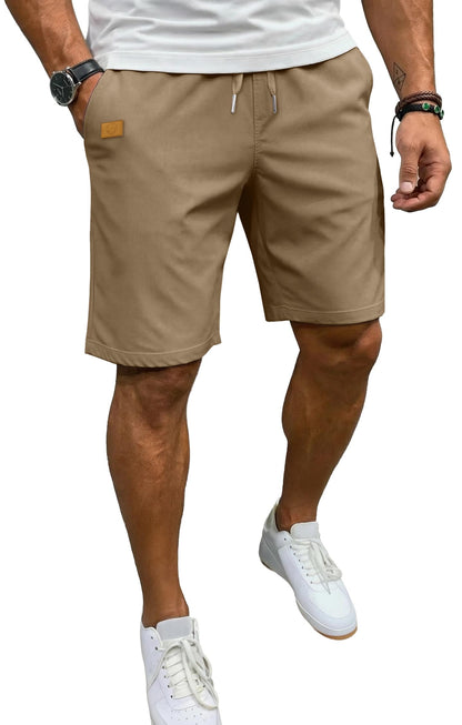 Sailwind Men's Casual 7" Shorts Elastic Waist Drawstring Summer Twill Golf Short