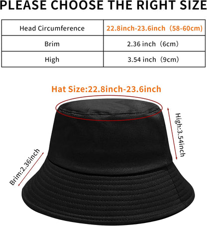 PFFY Bucket Hat for Women Men Cotton Summer Sun Beach Fishing Cap Grey