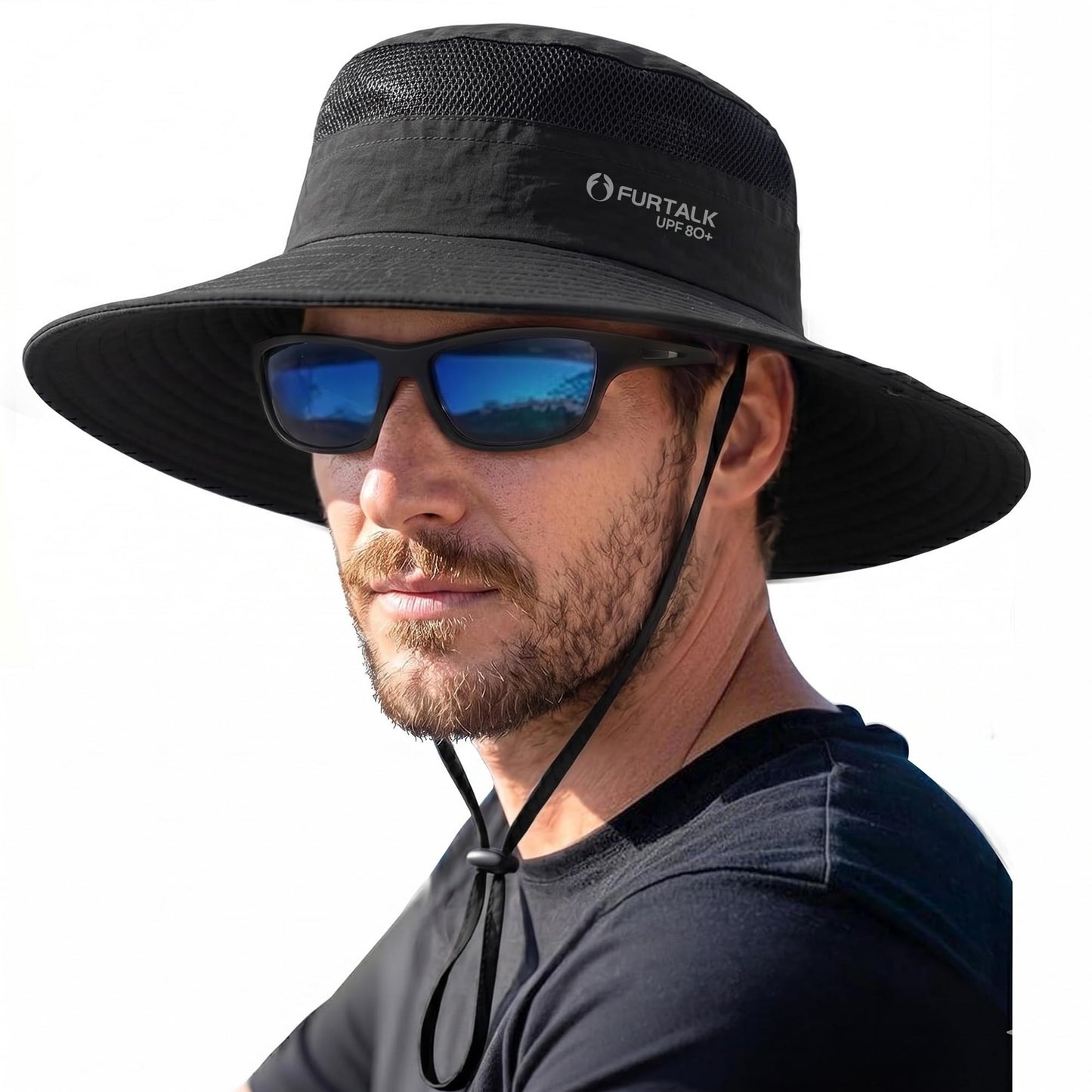 FURTALK Sun Hats for Men Women UPF Sun Protection Breathable Wide Brim | Nylon UV Protection, Breathable Adjustable, 2-in-1 Wide Brim, Packable Water-Resistant, Fishing Hiking Summer