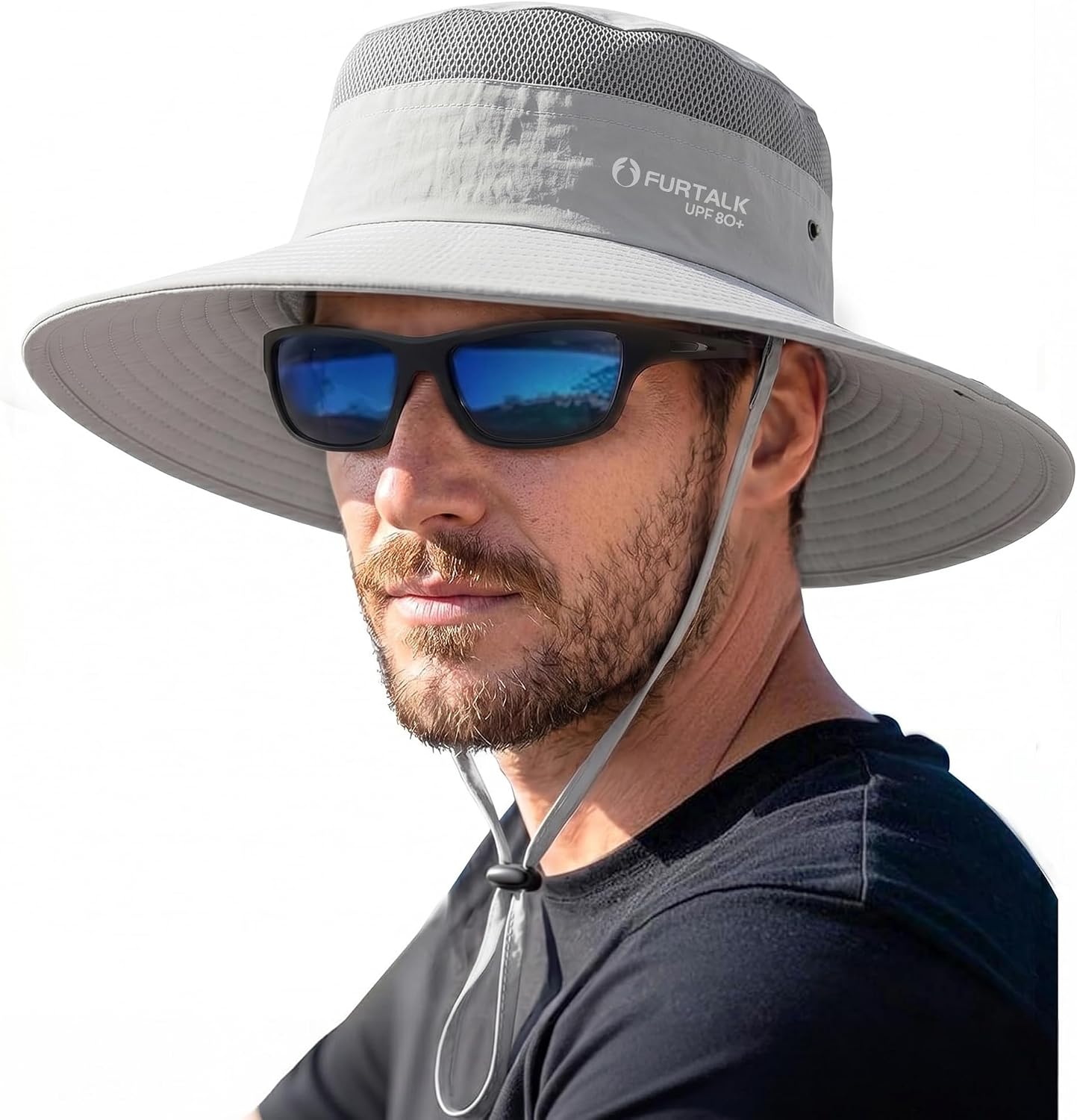 FURTALK Sun Hats for Men Women UPF Sun Protection Breathable Wide Brim | Nylon UV Protection, Breathable Adjustable, 2-in-1 Wide Brim, Packable Water-Resistant, Fishing Hiking Summer