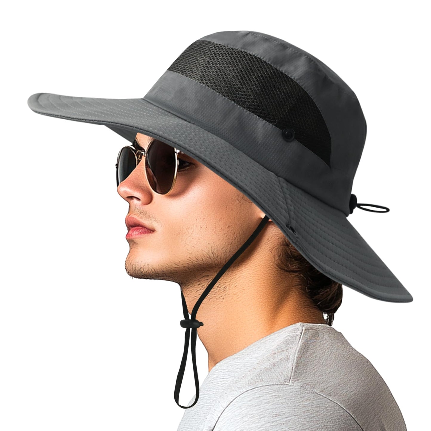 PFFY Sun Beach Hats for Women Men UV Protection Wide Brim Foldable Fishing Sun Bucket Hat Outdoor Essentials