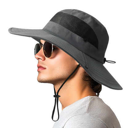 PFFY Sun Beach Hats for Women Men UV Protection Wide Brim Foldable Fishing Sun Bucket Hat Outdoor Essentials