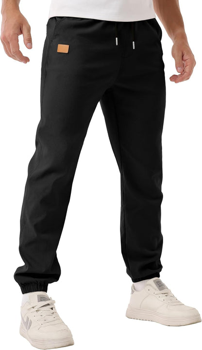 Sailwind Men's Casual Joggers Pants Drawstring Outdoor Chino Cargo Pants Twill Jogging Sweatpants Hiking