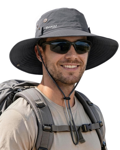 FURTALK Sun Hats for Men Fishing Hat UPF 80+ Foldable Wide Brim Outdoor Hiking Beach Summer Hats
