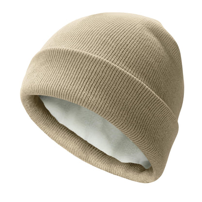PFFY Beanie for Men Women Unisex Knit Cuffed Plain Winter Thick Lined Beanies Hats