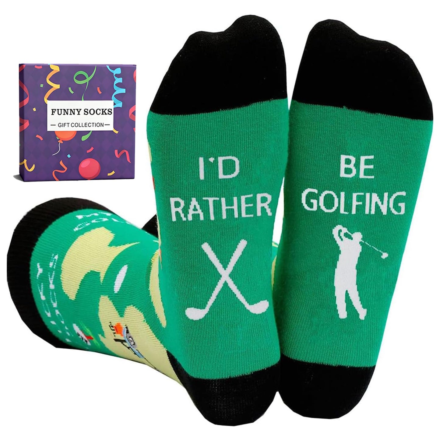 YEXIPO Funny Socks for Men Women I'D Rather Be Outdoor Activities Novelty Gifts For Hunting Golfing Camping Skiing Gaming