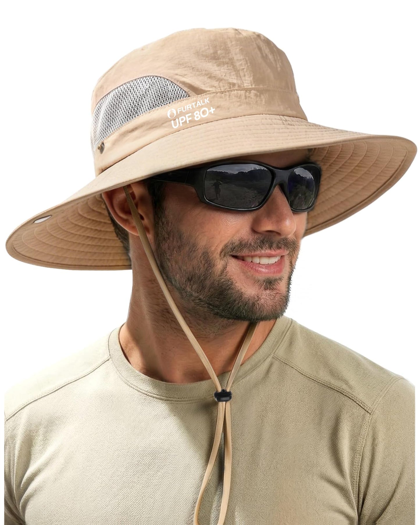 FURTALK Mens Bucket Sun Hat UPF 80+ Wide Brim Hiking Fishing Beach Outdoor Hats