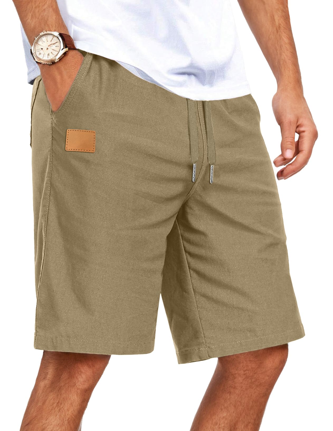 Sailwind Mens Casual Shorts Drawstring Summer Beach Elastic Waist Golf Shorts
