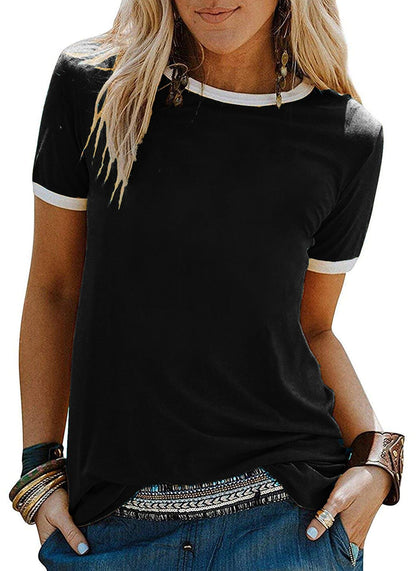 YEXIPO Graphic Tees for Women Short Sleeve Summer Tops Funny Letter Printed Loose Casual T Shirts