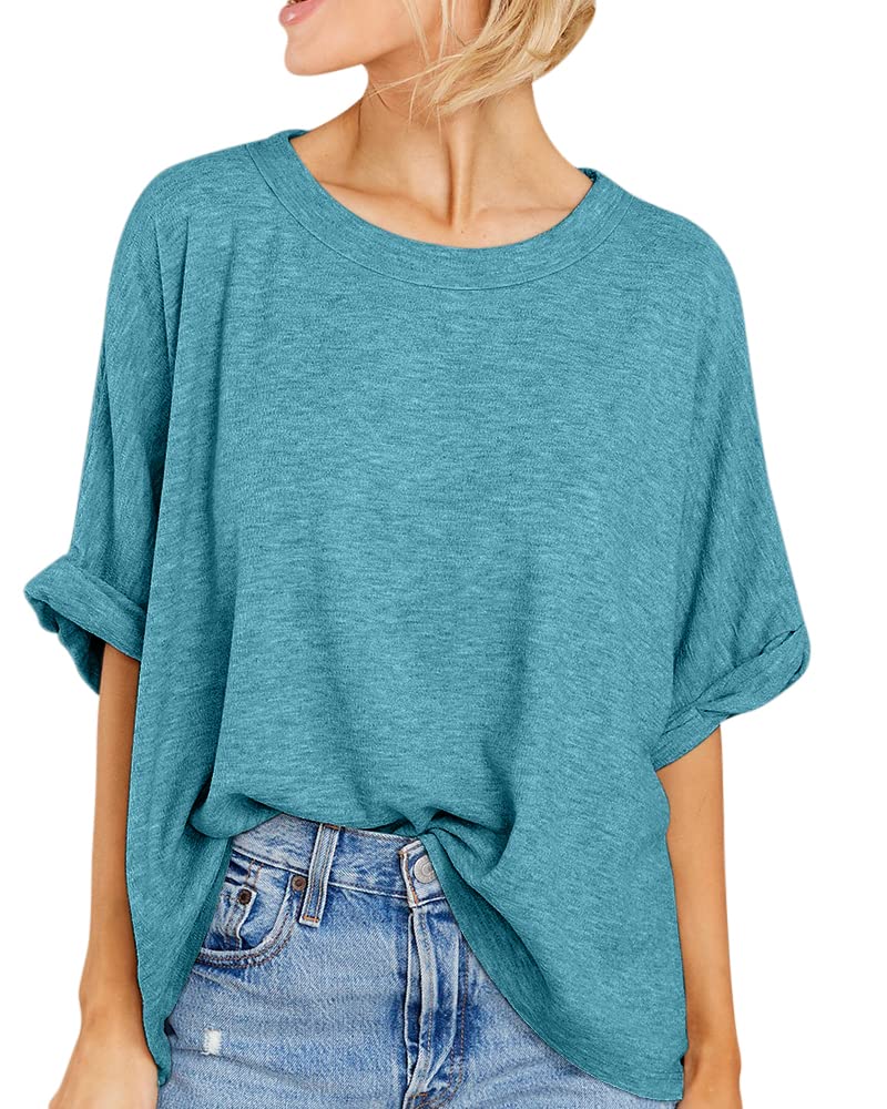 Women Oversized T-Shirt Summer Casual Short Sleeve Loose Tee Tops