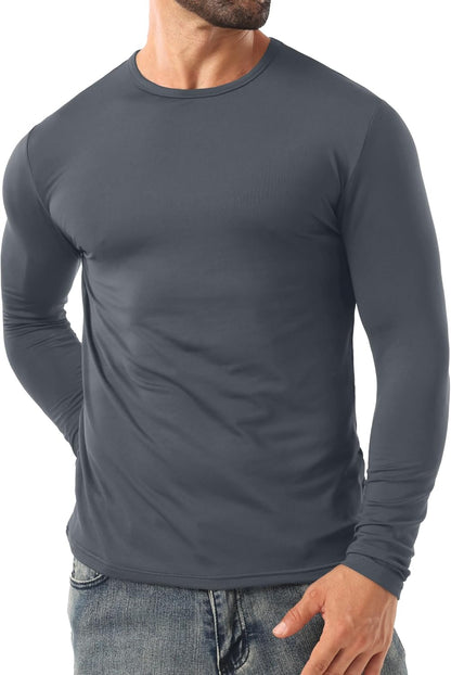 Sailwindt Mens Rash Guard Base Layer Crew Shirts Long Sleeve Thermal Underwear