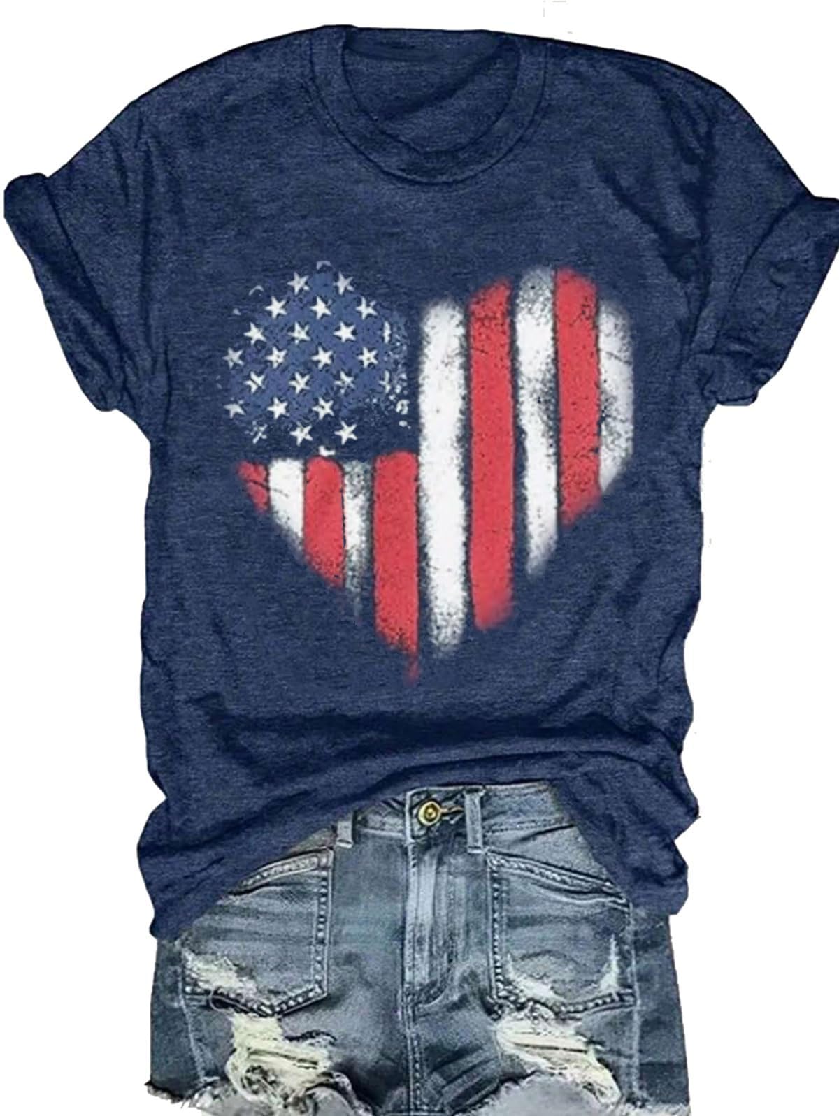Women's Vintage Floral T Shirt Boho Wildflower Graphic Loose Tees Short Sleeve Casual Tops