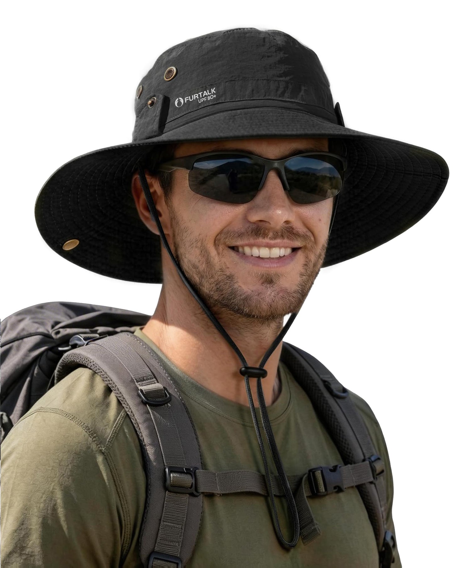 FURTALK Sun Hats for Men Fishing Hat UPF 80+ Foldable Wide Brim Outdoor Hiking Beach Summer Hats