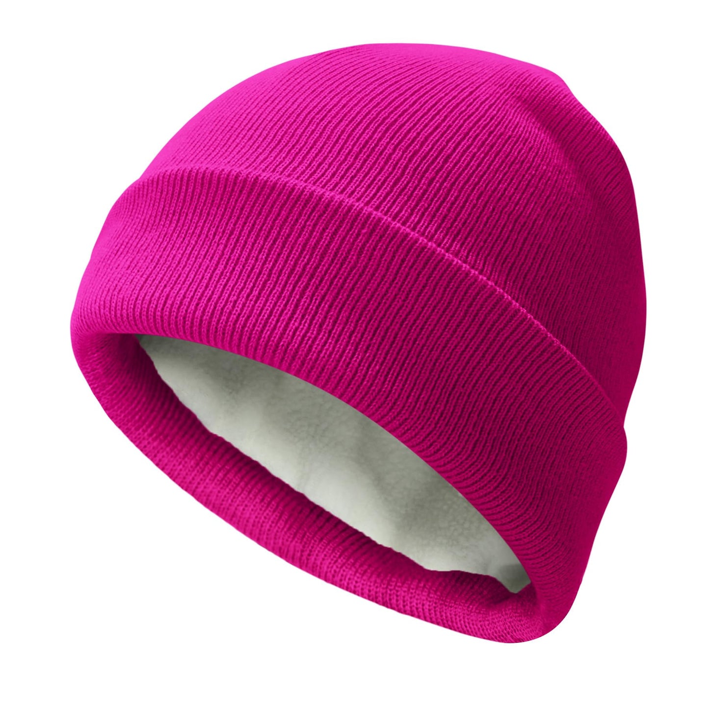 PFFY Beanie for Men Women Unisex Knit Cuffed Plain Winter Thick Lined Beanies Hats