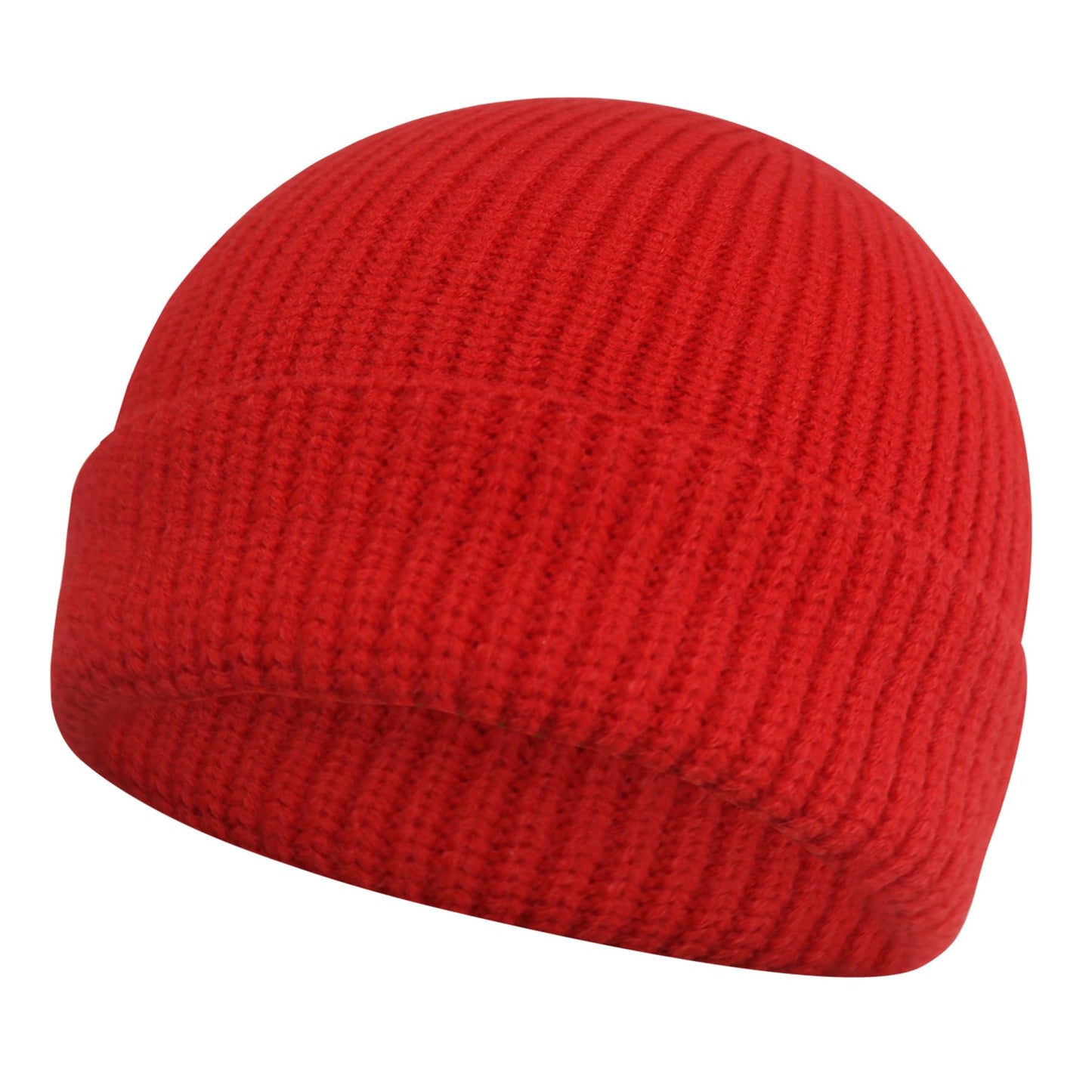PFFY Trawler Short Fisherman Beanie Roll-up Edge Knit Cuff Beanies Winter Hats for Men Women