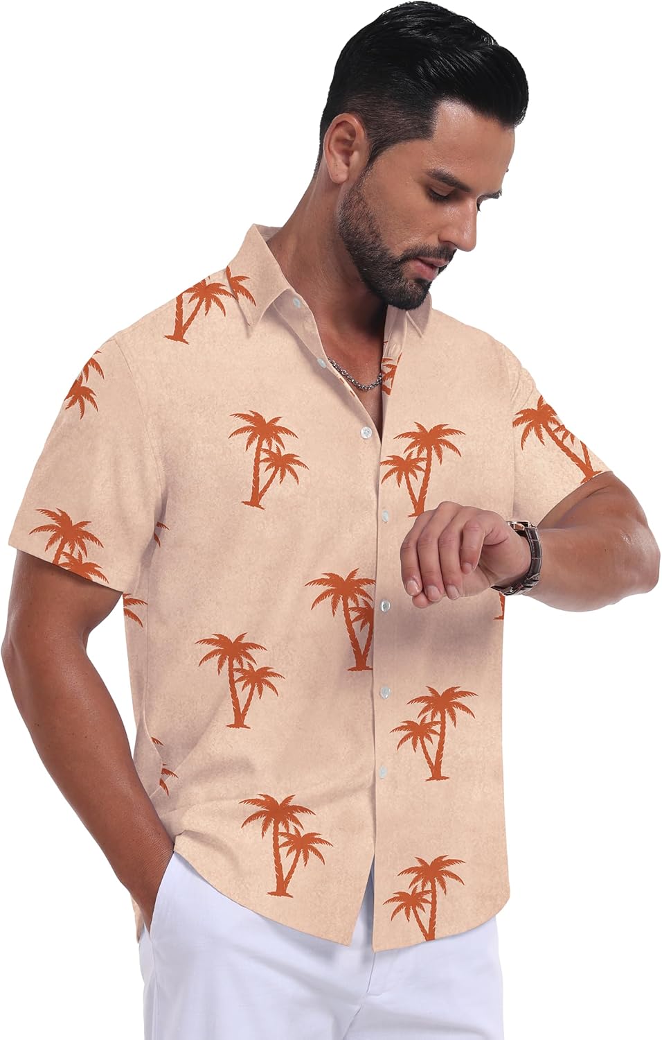 Sailwind Men's Hawaiian Floral Shirts Short Sleeve Button Down Holiday Tropical Beach Shirts