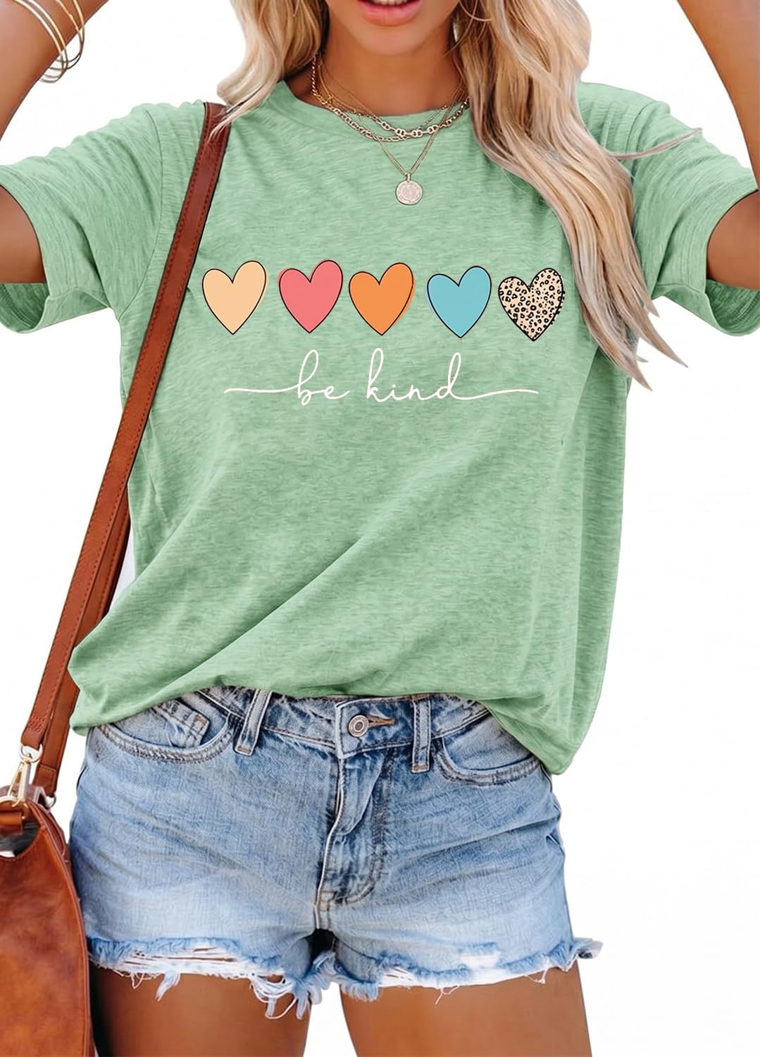 YEXIPO Womens Graphic Tees Short Sleeve Summer Tops Funny Letter Print Crew Neck Casual Loose Cute T Shirts