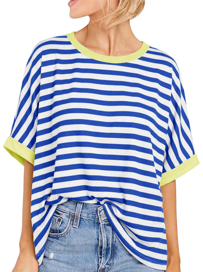 Women Oversized T-Shirt Summer Casual Short Sleeve Loose Tee Tops
