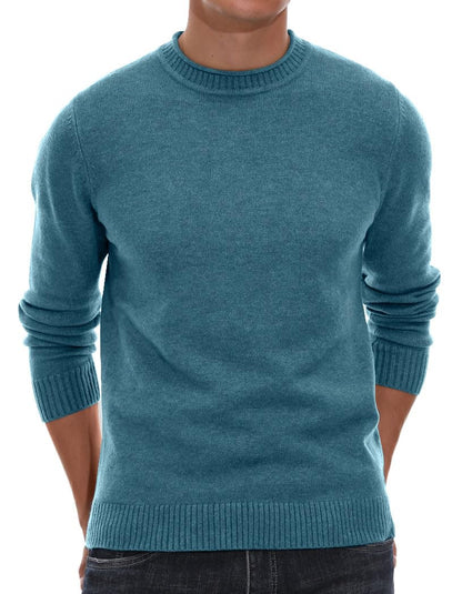 Sailwind Men's Crewneck Sweater Soft Casual Sweaters for Men Classic Pullover Sweaters with Ribbing Edge