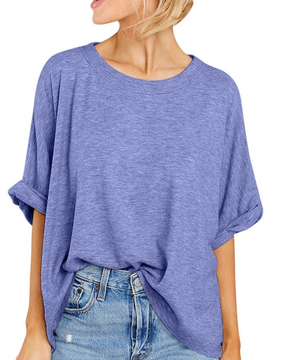 Women Oversized T-Shirt Summer Casual Short Sleeve Loose Tee Tops