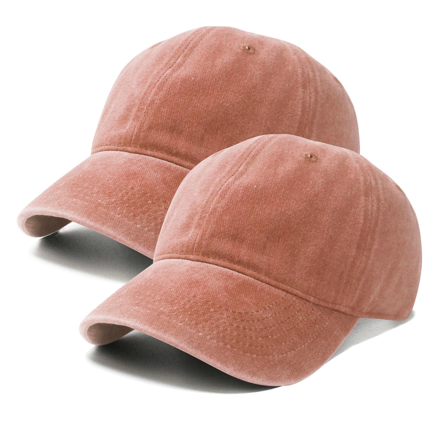 PFFY 2 Packs Vintage Washed Distressed Baseball Cap Golf Dad Hat for Men Women