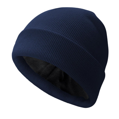 PFFY Beanie for Men Women Unisex Knit Cuffed Plain Winter Thick Lined Beanies Hats