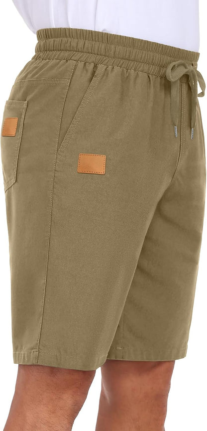 Sailwind Men's Casual Summer Beach Shorts Classic Fit Dress Stretch Waist Shorts with Pockets